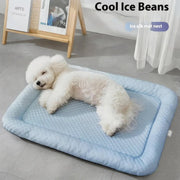 ❄️ Pet Cooling Mat — Ice Silk & PP Cotton, Non-Slip, Machine Washable (4 Sizes)