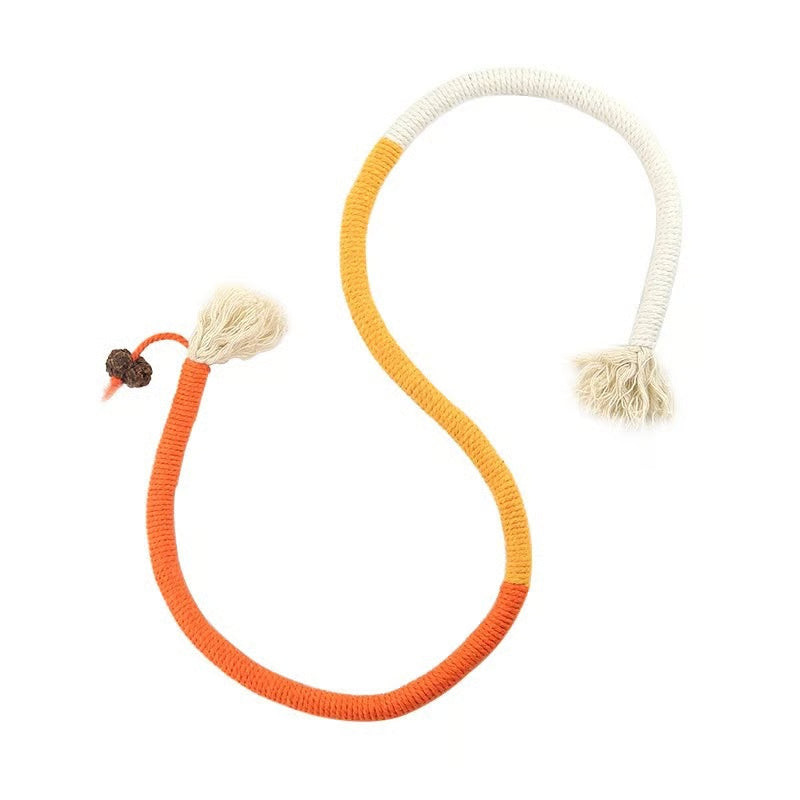 🧶 Natural Cotton Rope Chew Toy for Cats