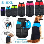 🐾 Winter Waterproof Dog Vest — Fleece-Lined, Zipper & Built-in Harness (S–7XL)