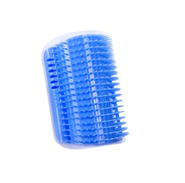 🐱 Cat Corner Self-Groomer — Wall-Mount Massage Brush with Catnip Compartment