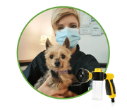 🐕 Dog Bath Sprayer with Soap Dispenser — 8-Mode Hose Attachment