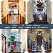 🚪 Portable Safety Gate for Kids & Pets — No Drill Mesh Door Guard