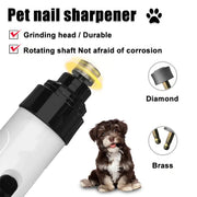 🐾 Silent Pro Pet Nail Grinder — Quiet USB Rechargeable, 3 Ports, 6-Hour Battery