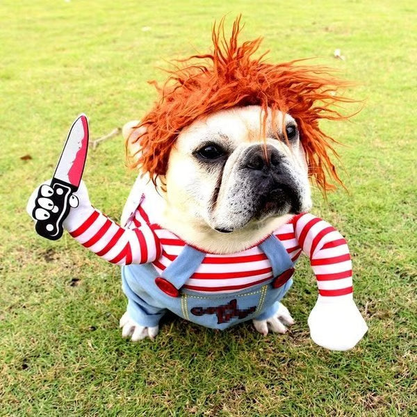 🎃 Dog Halloween Costume — Deadly Doll & Guitar Dog