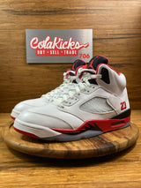 Jordan 5 Retro Fire Red Black Tongue (2025)