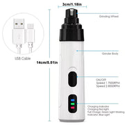 🐾 Silent Pro Pet Nail Grinder — Quiet USB Rechargeable, 3 Ports, 6-Hour Battery