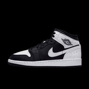 Air Jordan 1 Mid (GS)(Black/White-Black)