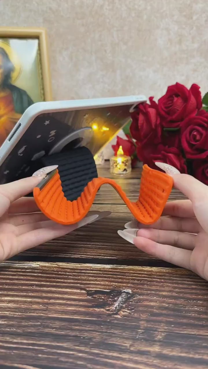 Flexible Silicone Aluminum Phone holder stand, Bendable Rollable Foldable Design, Universal Adjustable Anti-Slip Desktop Mount for Phone Tablet Laptop, Portable Ergonomic Holder for Home Office Travel-YY